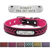 Hundehalsband Personalisiertes Benutzerdefiniertes Hundemarken-Halsband Graviertes Welpen-Katzen-Namensschild-Halsband Verstellbar für Kleine Mittlere Große Hunde Mops