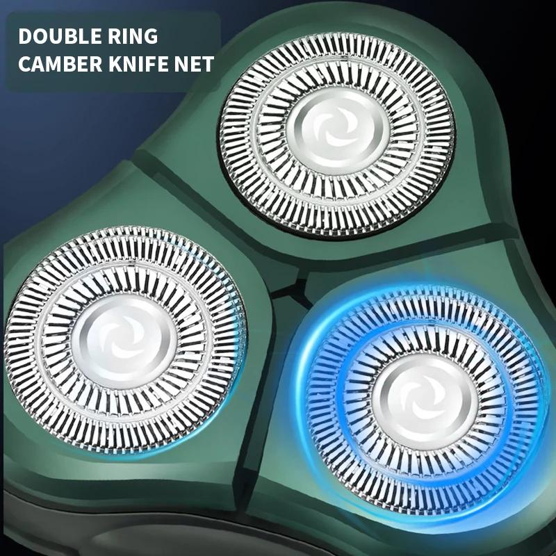 New Smart Electric Shaver LCD Digital Display Three-head Floating Razor USB Rechargeable Washing Multi-function Beard Knife