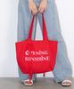 Opening Sunshine Heart Pocket Big Eco Bag Red