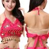 Women Sequin Tassel Nightclub Show Costumes Belly Dance Bra Halter Bra Performance Top