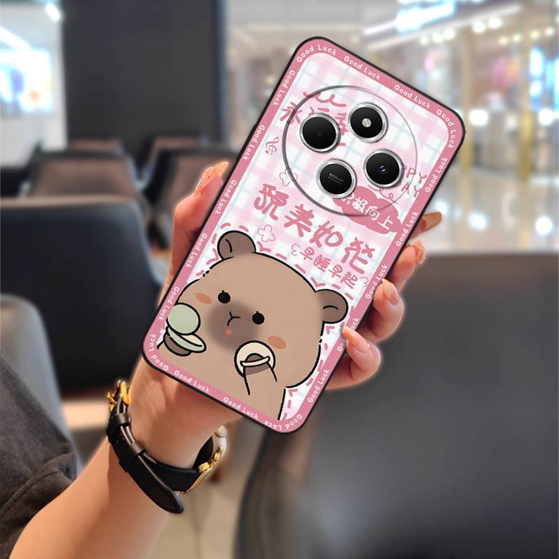 Phone Pouch Couple Phone Case For Redmi 14C 4G/14R 5G/A3 Pro 4G/POCO C75 Back Cover Soft Case Dirt-resistant Silicone