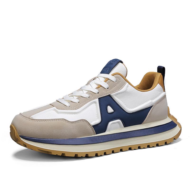

Men s shoes low-top sports shoes autumn and winter wear-resistant non-slip leather casual shoes men s trend retro fashion dad shoes 44