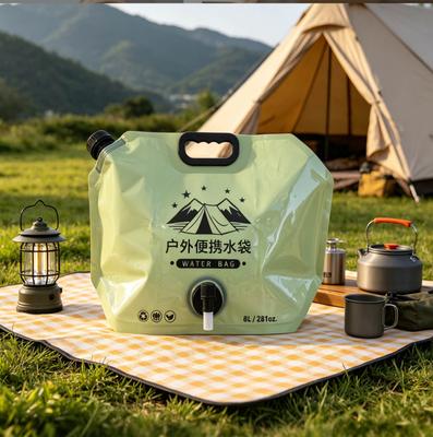 Saco Dobrável para Armazenamento de Água Outdoor Grau Alimentício Válvula à Prova de Vazamento Grande Capacidade para Acampamento Piquenique Atividades de Pesca