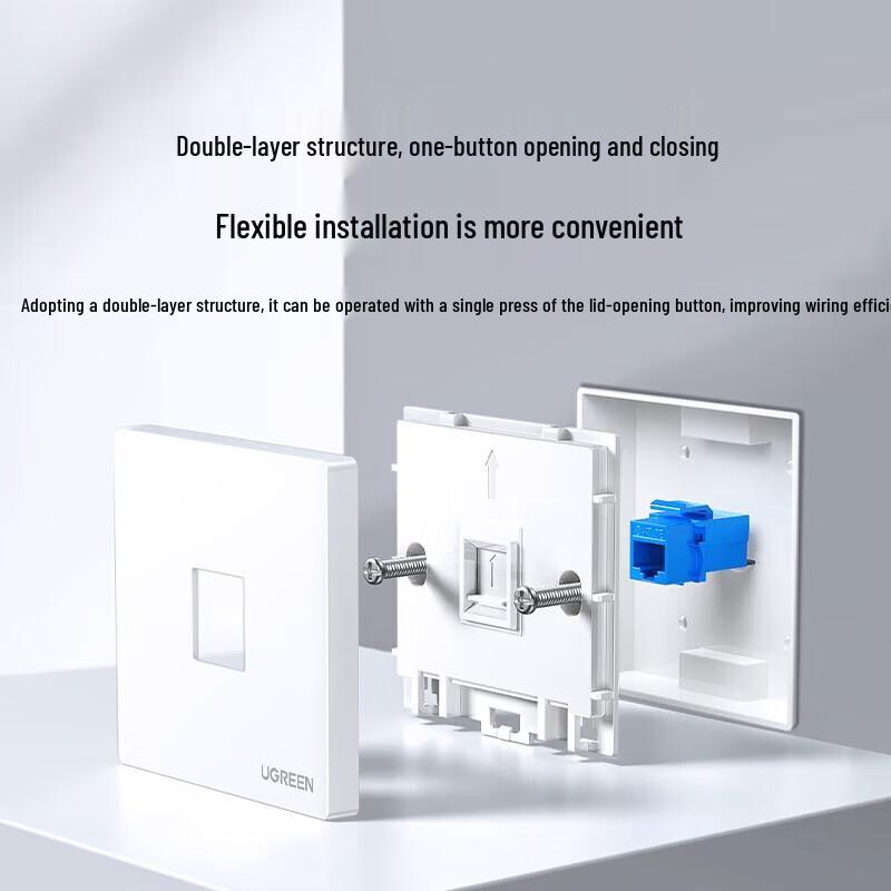 Ugreen NW144 4-Port Ethernet Wall Plate