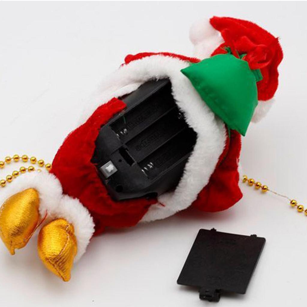 Christmas  Santa Claus Climbing Beads Santa Claus Doll with Light Music Family Party Decorations Christmas Gifts
