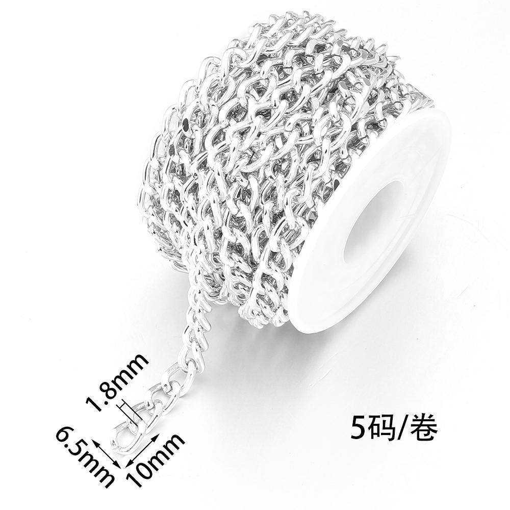5Yards/Roll Aluminum Chains Metal O-shaped Twist Link Chains For Jewelry Making DIY Necklace Bracelet Clothing Bag Accessories