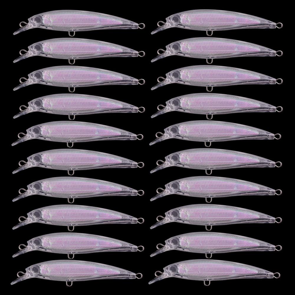 

20 шт., неокрашенная приманка Larser Minnow, рыболовная приманка, пустой корпус, сделай сам, рыболовная воблер, приманка для плавания, 9 см, 7 г