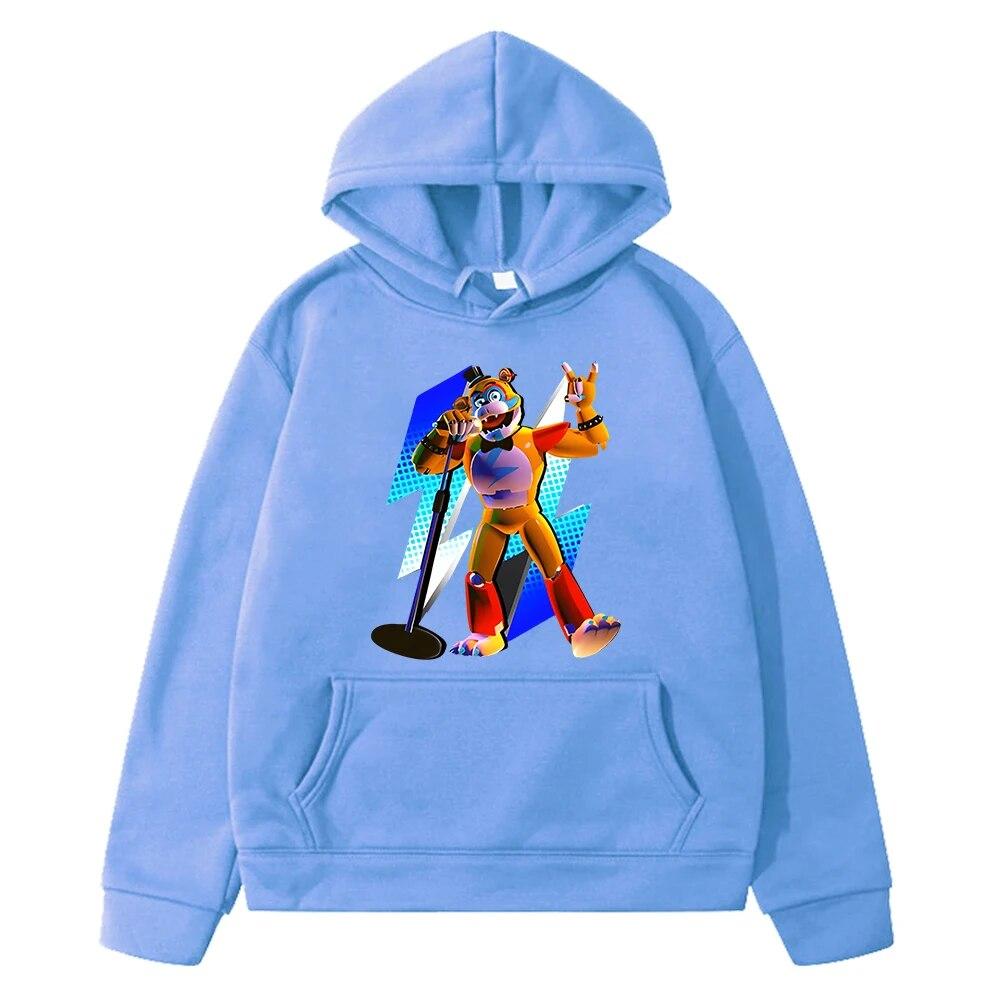 FNAF Anime Hoodie Autumn Boy Clothes Fleece Sweatshirt Y2k Sudadera Casual Pullover Bear Rabbit Kawaii Jacket Kids Clothes Girl