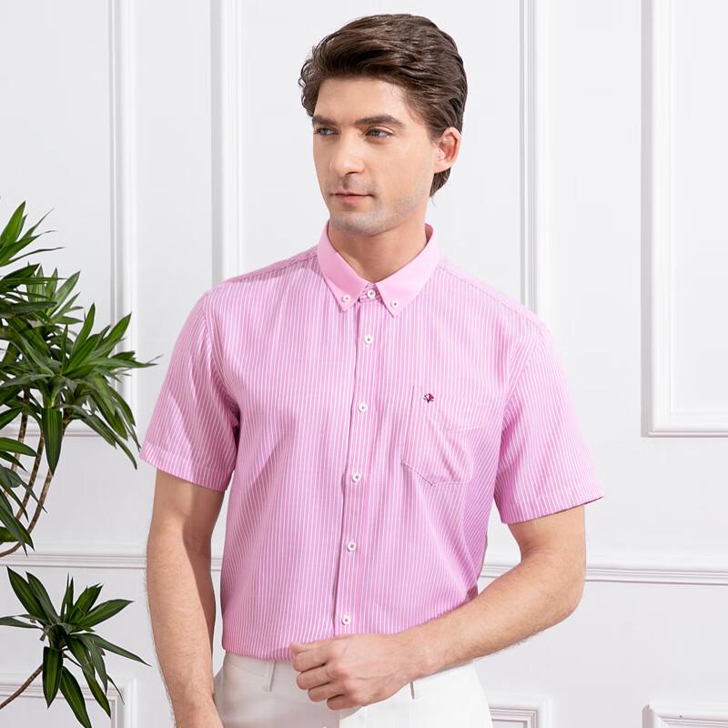 Мужская классическая полосатая рубашка с коротким рукавом в стиле business casual M