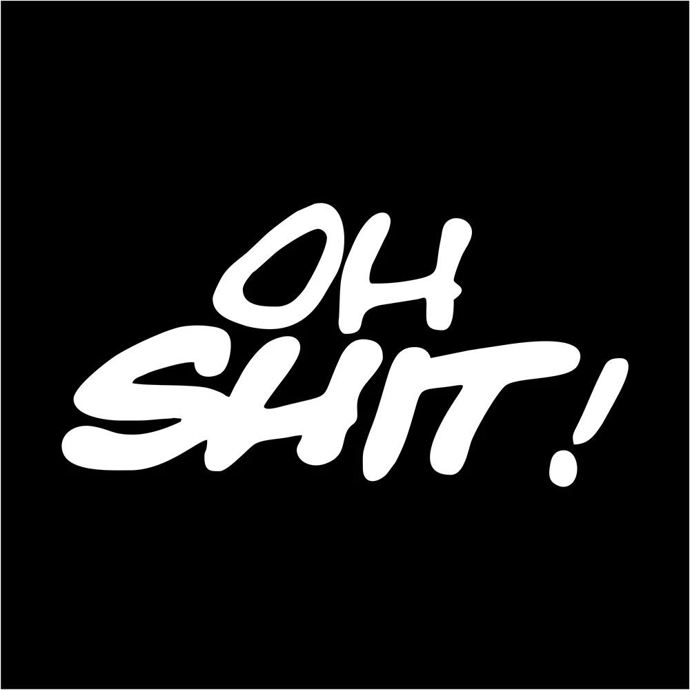 Funny Letters OH SHIT Motorcycle Stickers Waterproof for Motorbike Fuel Tank Helmet Fairing Electric Scooter Vinyl Decals
