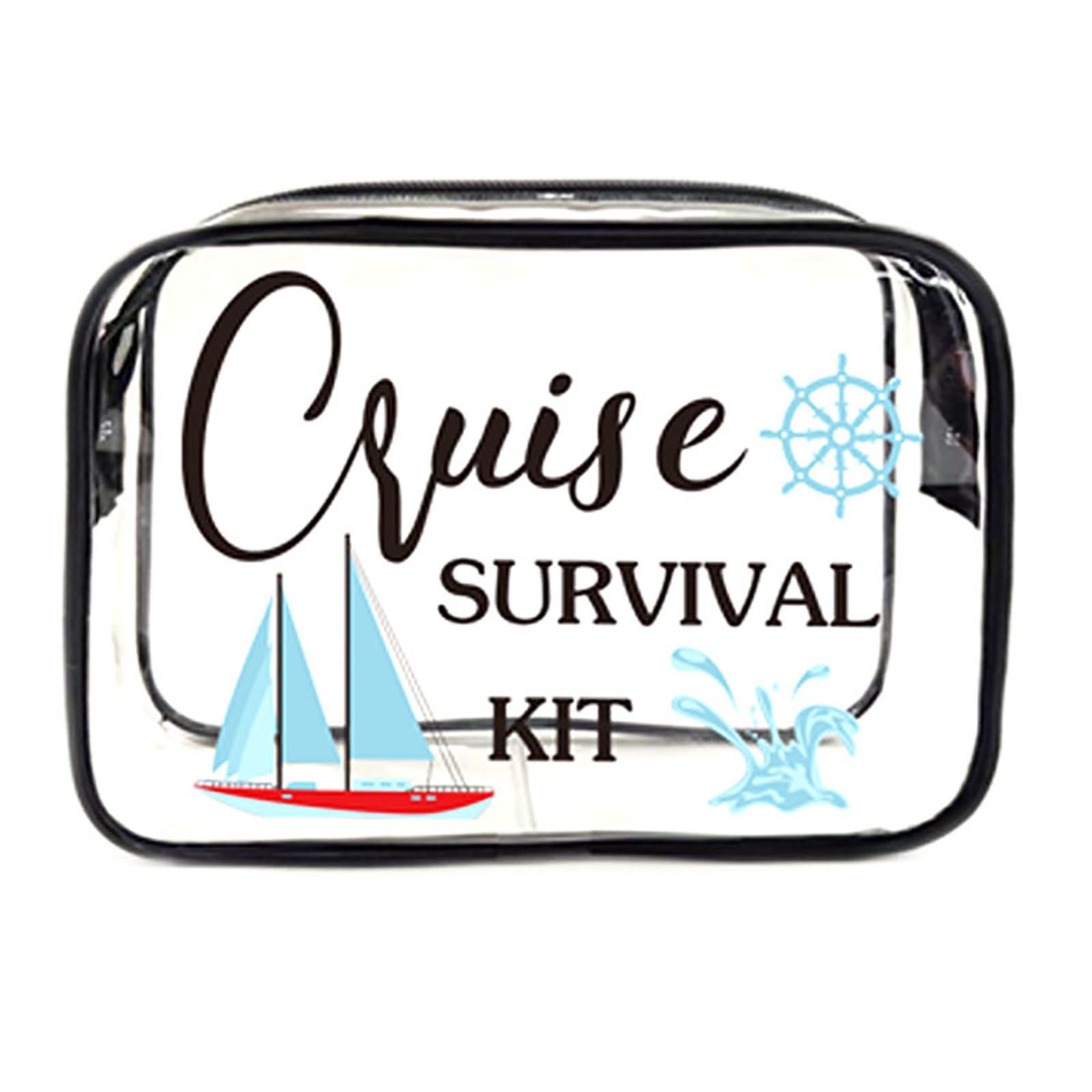 Прозрачный ПВХ-материал, портативная печатная косметичка One Size