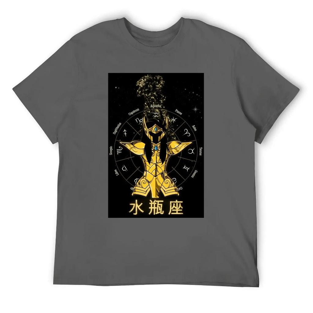 Aquarius Twelve Constellation (15) T-shirt Round Neck Sports Top Tee Premium Home Graphic USA Size
