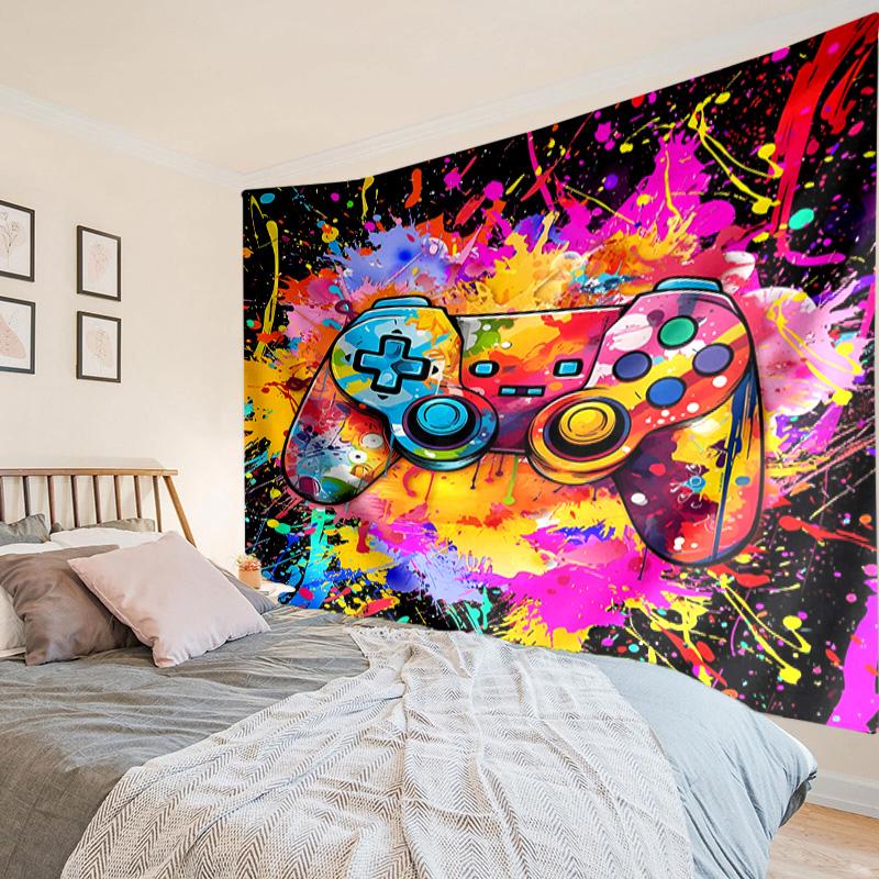 Galactic Gaming Game Controller Tapestry, Unique Design Tapestry, Wall Decor for Bedroom,Livingroom, Playroom,Heartwarming Fan Holiday Gifts