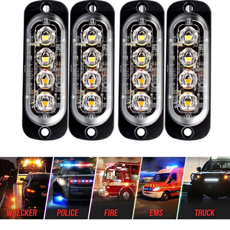 Wireless Grille Police Lights for Car Led Strobe Lights Automotive Flashing Warning Beacon 12V -24V Emergency Lamp for Vehicles