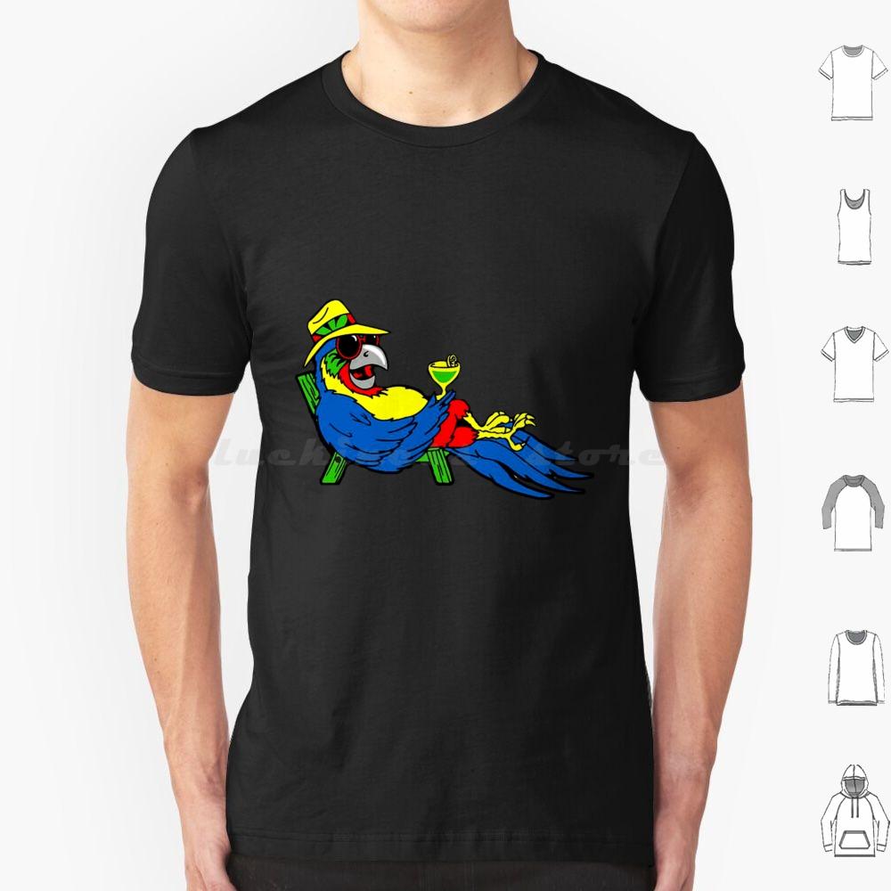 Parrot Nyelonjor T Shirt 6xl Cotton Cool Tee Jimmy Buffett Beach Parrothead Margaritaville Buffett Parrot Surfing Pirate S
