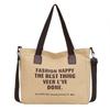 Storage Pouch Letter Canvas Shoulder Bag Large Capacity Casual Women Tote Bag Soft Underarm Bag Versatile Canvas Handbag Travel