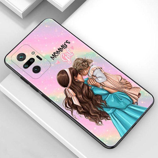 Etui na Redmi Note 10 Pro Max 9 9t 9s 8 8t 7 etui Tpu Fundas na Redmi K40 Pro Plus 9 9a 9c Shell mama dziewczyna dziecko