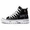Tendência de sapatos de lona de cano alto masculino casual legal moda estilo de rua tênis hip hop para adolescentes