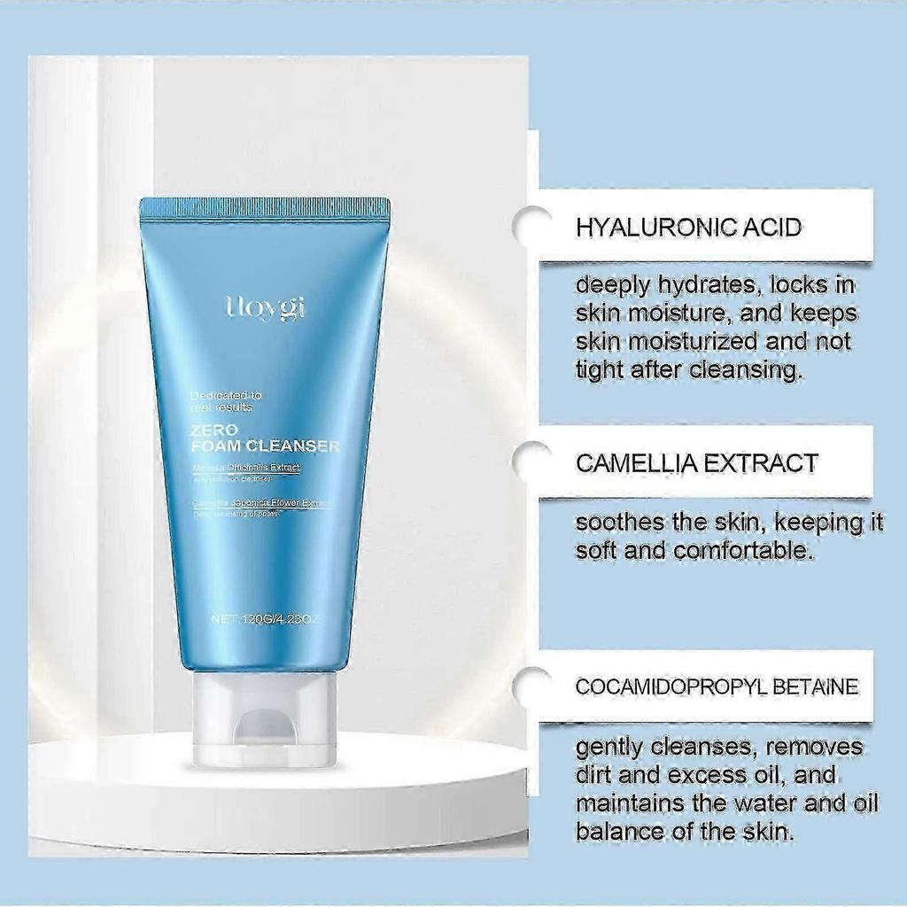 Zero Foam Cleanser for Sensitive Skin, Deep Pore Cleansing Facial Cleanser - Sebum Control, Moisture Balance, and Pore Minimization