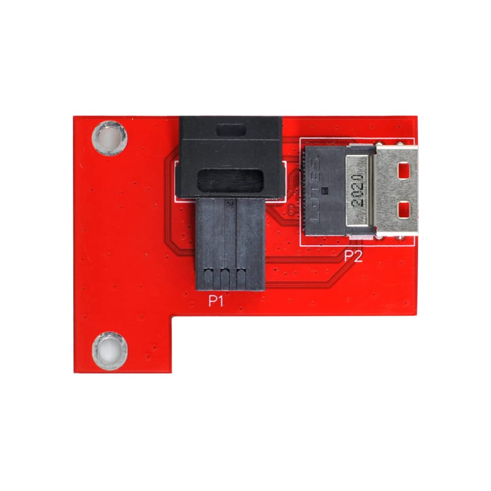 NFHK PCI-Express 4.0 Slimline SAS SFF-8654 to HD SFF-8643 PCBA Female Adapter with Bracket