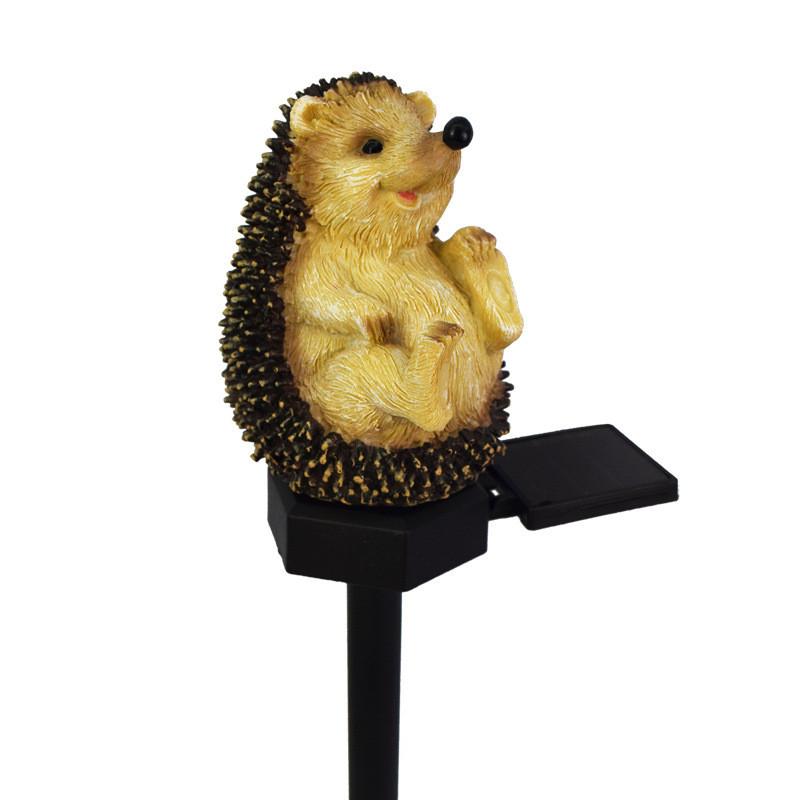 Solar Garden Led Hedgehog Figurine Lamp With Waterproof For Landscape Decoration