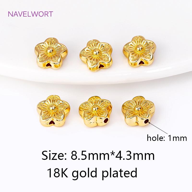 Brass 6mm Frosted Wheel Spacer Beads 18K Gold Plated Round Loose Beads For Jewelry Making DIY Jewelry Making Accessories