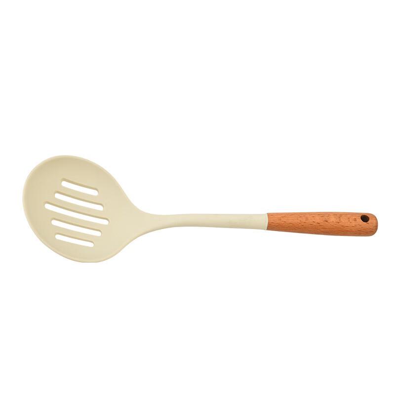 ZISIZ Wooden Handle Silicone Kitchen Utensils