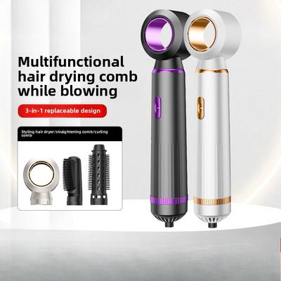 Peine de Aire Caliente Multifuncional 3 en 1 Rizador Alisador Moldeador Hidratante Cuidado del Cabello con Iones Negativos Peine Portátil