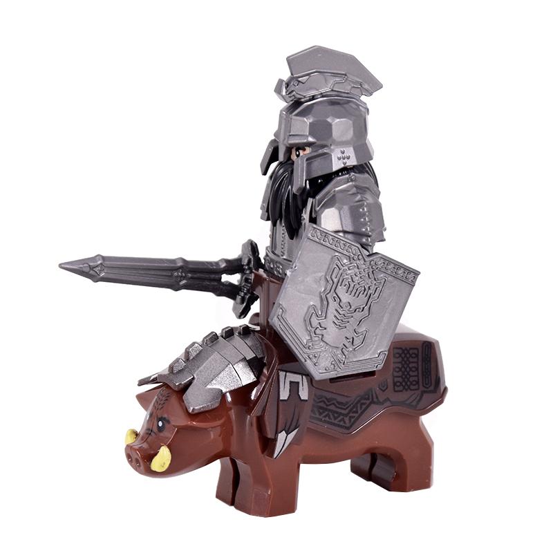 Das Wildschwein Ziegenmontur Tiere Filmmonster Zwergenkrieger Eisener Fuß Däne Anführer der Zwerge Bausteine Spielzeug Für Kinder