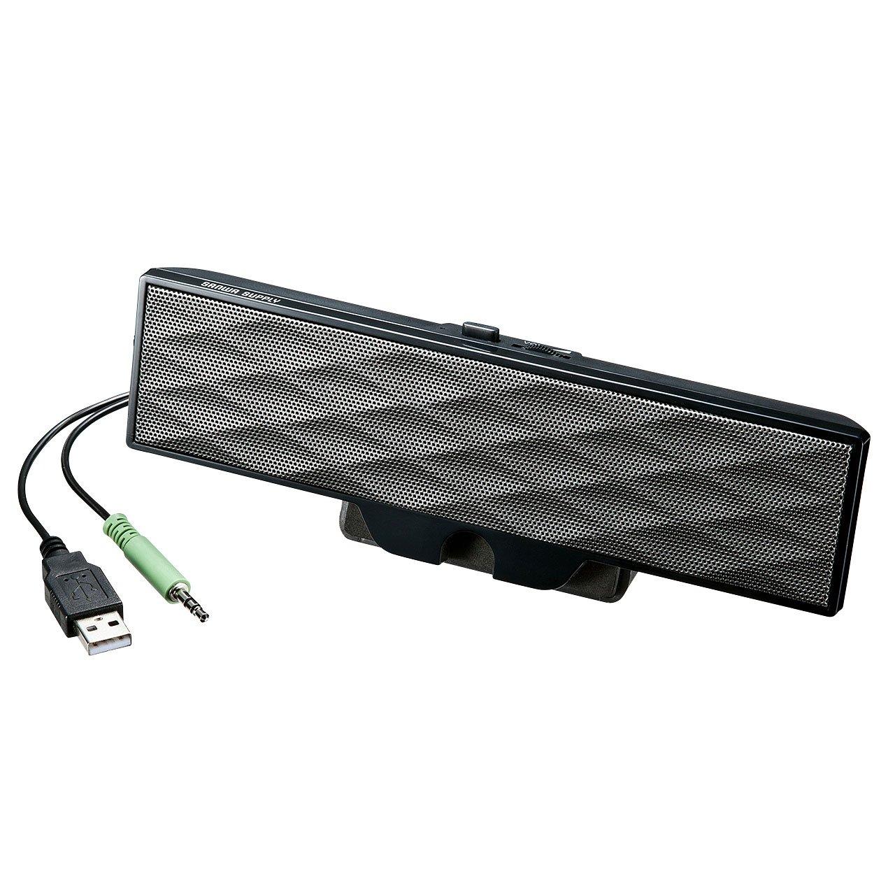 

Sanwa Supply USB Powered Soundbar Speaker 6W Clip Type MM-SPL11UBK чёрный
