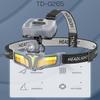 COB LED Headlamp USB Rechargeable Head Flashlight Work Light Outdoors
