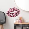 Creative Pink Leopard Print Red Lip Wall Decoration Stickers for Bathroom and Bedroom Walls