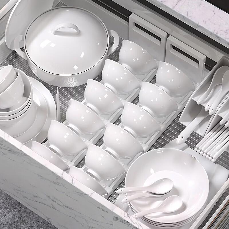 Aowei Pure White Underglaze Ceramic Dinnerware Set