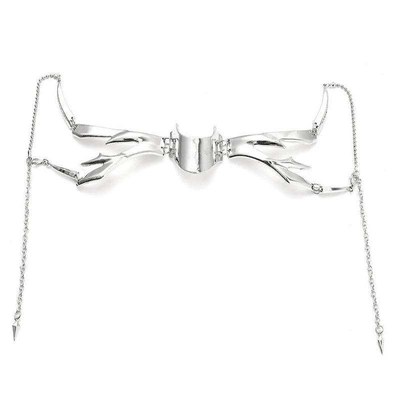 Male Mechanical Lip Ring Accessory, Sports Student Nose Ring Accessory, Muscular Man Adjustable Metal Punk Mask