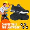 Men's Steel Toe Safety Shoes Anti Smash & Anti Puncture Lightweight Work Fashionable And Durable Buttoned Safety Shoes Boots