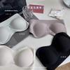 South East Asia TikTok Strapless Invisible Bra One-word Shoulder Seamless Small Chest Gathering Non-slip Steel-rimless Underwear Women