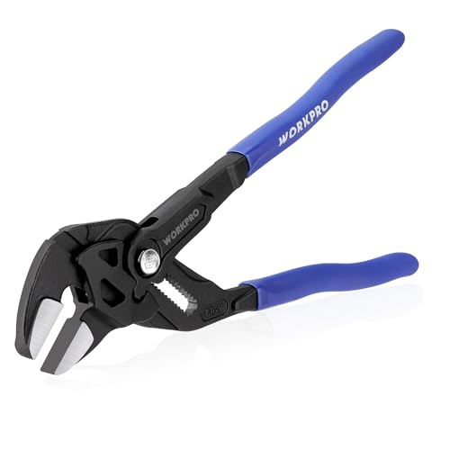 

WORKPRO Adjustable Pliers Wrench, Adjustable Length, Approx. 255mm, Compatible with CR-V Construction Wrench Pliers, Maximum Opening Width Approx. 50m