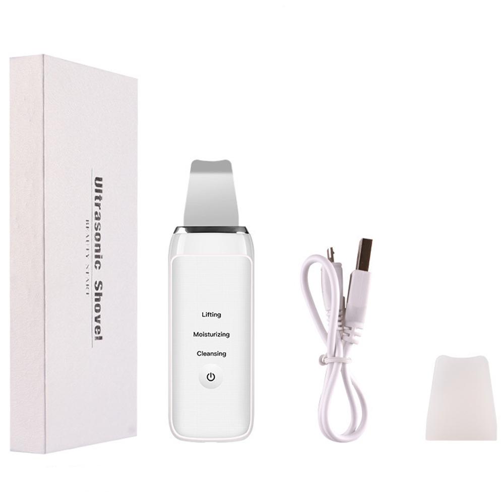 Nettoyeur à ultrasons puissant Scraber pour la peau Rechargeable Grattoir à ultrasons Nettoyeur de visage Lifting Pelle d'élimination des peaux mortes