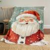 1pc Christmas Santa Claus Theme Design Flannel Blanket - 3D Printed Soft Warm, All-Season Lightweight Throw for Camping Travel Bed-080702
