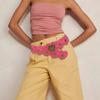 Wide Side Love Heart Patchwork Waist Y2k PU Leather Waistbands Cowgirl Waist Belt  Dress Decoration