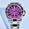 PAGANI DESIGN New Purple Dial GMT Men Mechanical Watch Sapphire Glass Stainless Steel Waterproof Automatic Watches for men