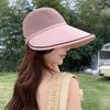 Women's mesh breathable hollow-out sun hat with wide brim - perfect for equestrian sports and outdoor activities, minimizes the appearance of your fac