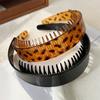 Wide Acrylic Headbands for Women with Inner Teeth, 5 Neutral-Tone Hair Hoop for Commuting, Classroom Wear, Home, Makeup, and Skincare Routines