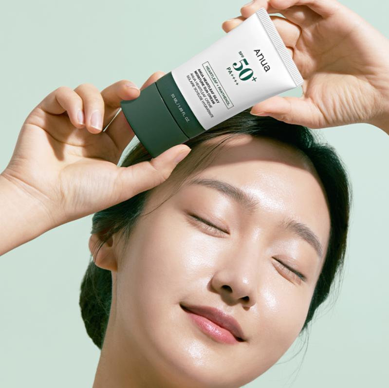 Anua Heartleaf Silky Moisture Sun Cream 50ml – Korean SPF50+ Calming Sunscreen for Sensitive Skin