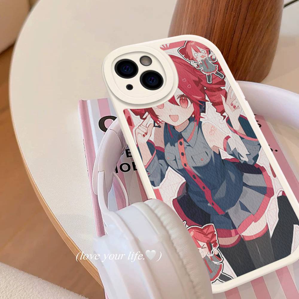 Popular Virtual Singer Kasane Teto Anime Phone Case Hard Leather For IPhone 16 15 14 13 12 Mini 11 14 Pro Max Xs X Xr 7 8 Plus