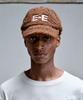 ERER Embroidered Detail Fleece Baseball Cap Brown