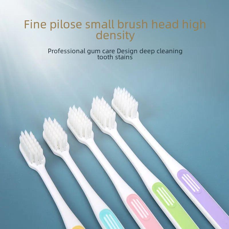 K404C Soft Bristle Toothbrush for Adults - Family Pack, Gum Protection, High-Density Small Head, Manual for Teeth Cleaning & Interdental Care.