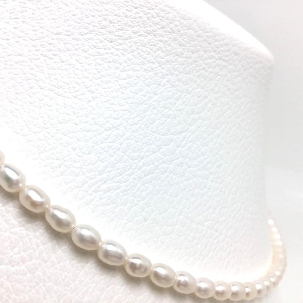 Isowa Pearl (Ise-Shima pearl specialty store) Freshwater pearl necklace 4.0-4.5mm White Silver Adjustable 70081