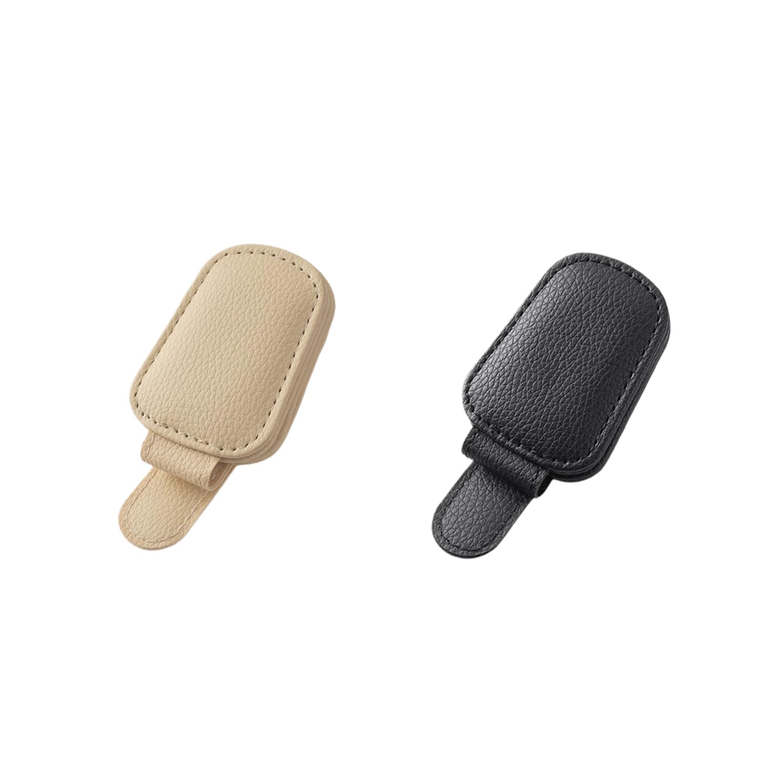 

Sunglasses Clips, Set of 2, Car Storage, Leather, Safe Driving, Protective Glasses, Easy Installation,