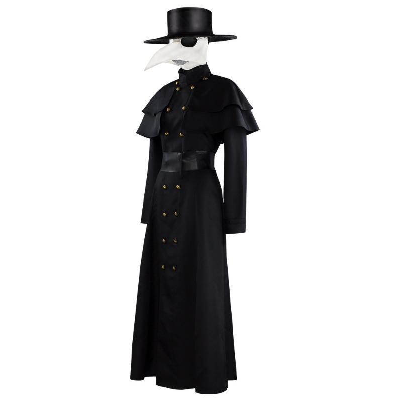 Plague Doctor Uniform Crow Costume Dark Dungeon Hero Uniform Mouth Show Uniform Plague Doctor Halloween